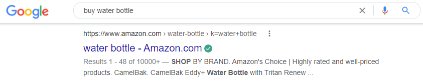 serp di bottiglie d'acqua amazon